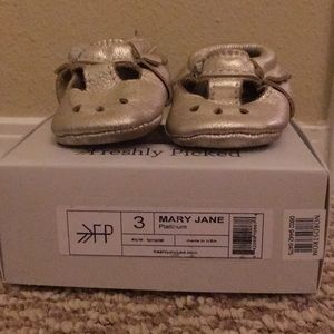 Freshly Picked Gold Mary Jane Moccasin Sz2